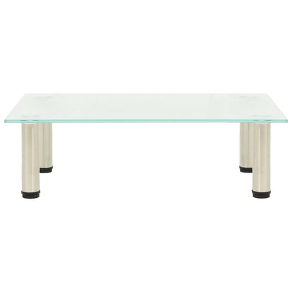 vidaXL TV Stand Frosted 60x35x17 cm Tempered Glass