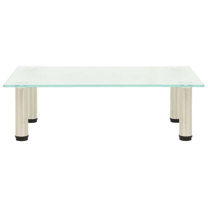 322762 vidaXL TV Stand Frosted 60x35x17 cm Tempered Glass