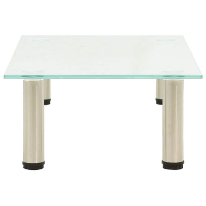 322762 vidaXL TV Stand Frosted 60x35x17 cm Tempered Glass