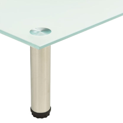vidaXL TV Stand Frosted 60x35x17 cm Tempered Glass