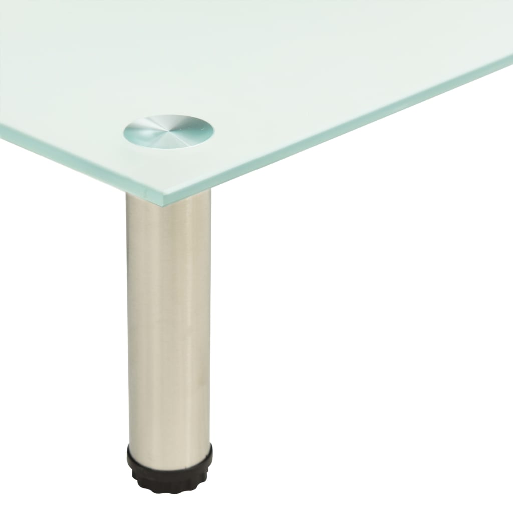 322762 vidaXL TV Stand Frosted 60x35x17 cm Tempered Glass