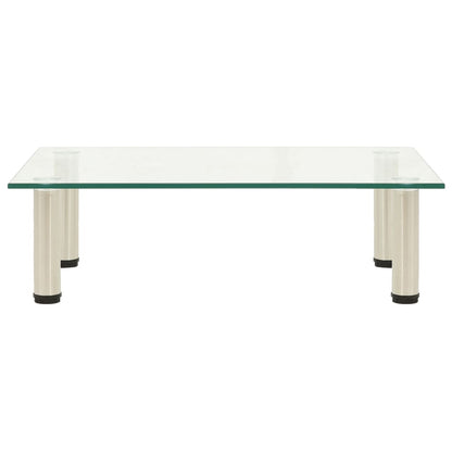 vidaXL TV Stand Transparent 60x35x17 cm Tempered Glass