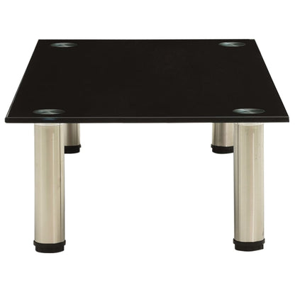 vidaXL TV Stand Black 80x35x17 cm Tempered Glass