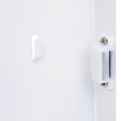 vidaXL Key Box with Magnetic Board White 30x20x4 cm