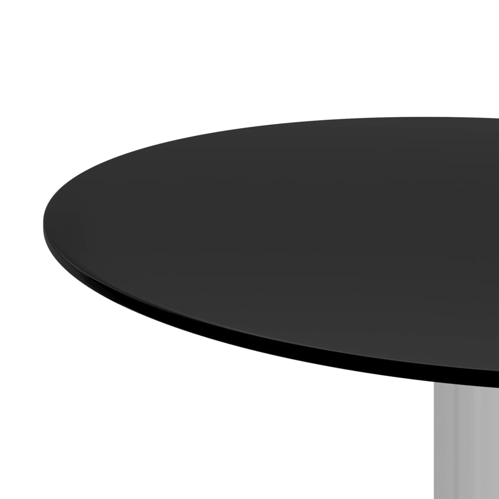 vidaXL Coffee Table | Black | Toughened glass, Aluminium | Small | Durable