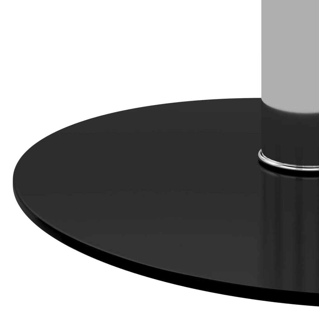 vidaXL Coffee Table | Black | Toughened glass, Aluminium | Small | Durable