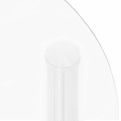 322787 vidaXL 2-Tier Side Table Transparent 38 cm Tempered Glass