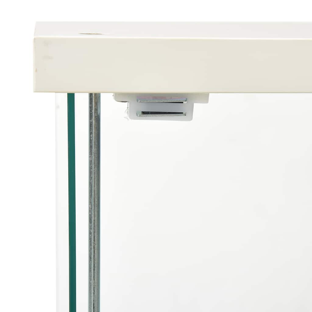 vidaXL Storage Cabinet | White and transparent | Tempered glass, Engineered wood
