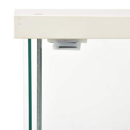 vidaXL Storage Cabinet | White and transparent | Tempered glass, Engineered wood