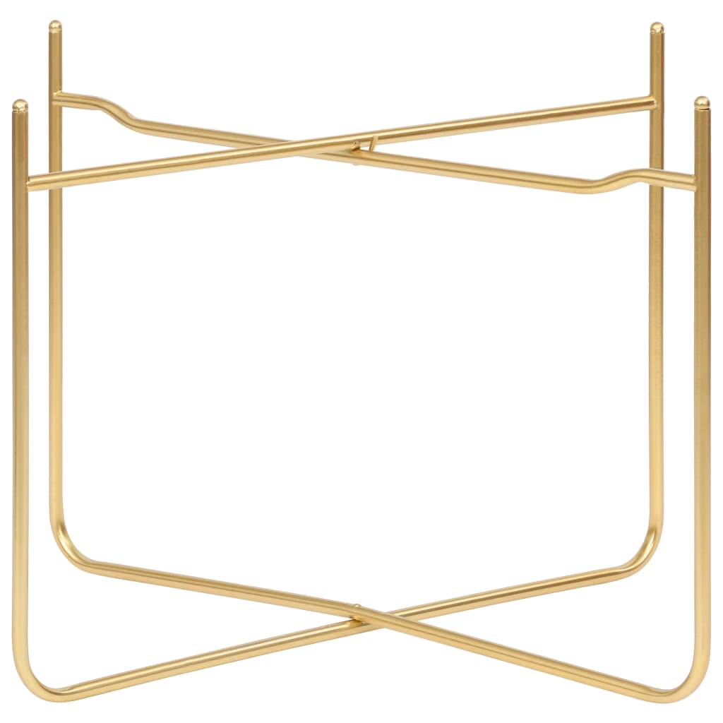 vidaXL Side Table Black and Gold 38x38x38.5 cm MDF