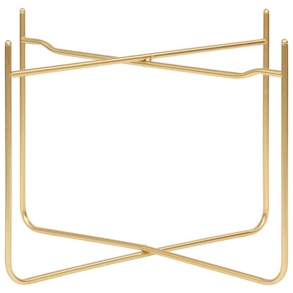 vidaXL Side Table Black and Gold 38x38x38.5 cm MDF