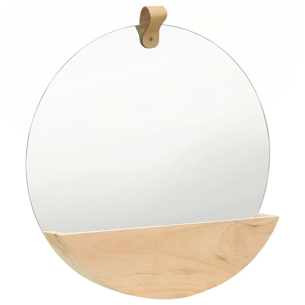 vidaXL Wall Mirror Solid Pinewood 35 cm