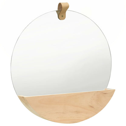 vidaXL Wall Mirror Solid Pinewood 35 cm