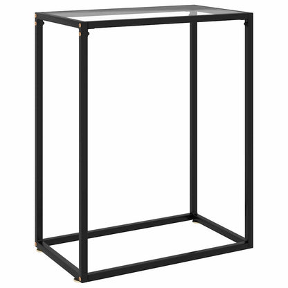 322803 vidaXL Console Table Transparent 60x35x75 cm Tempered Glass