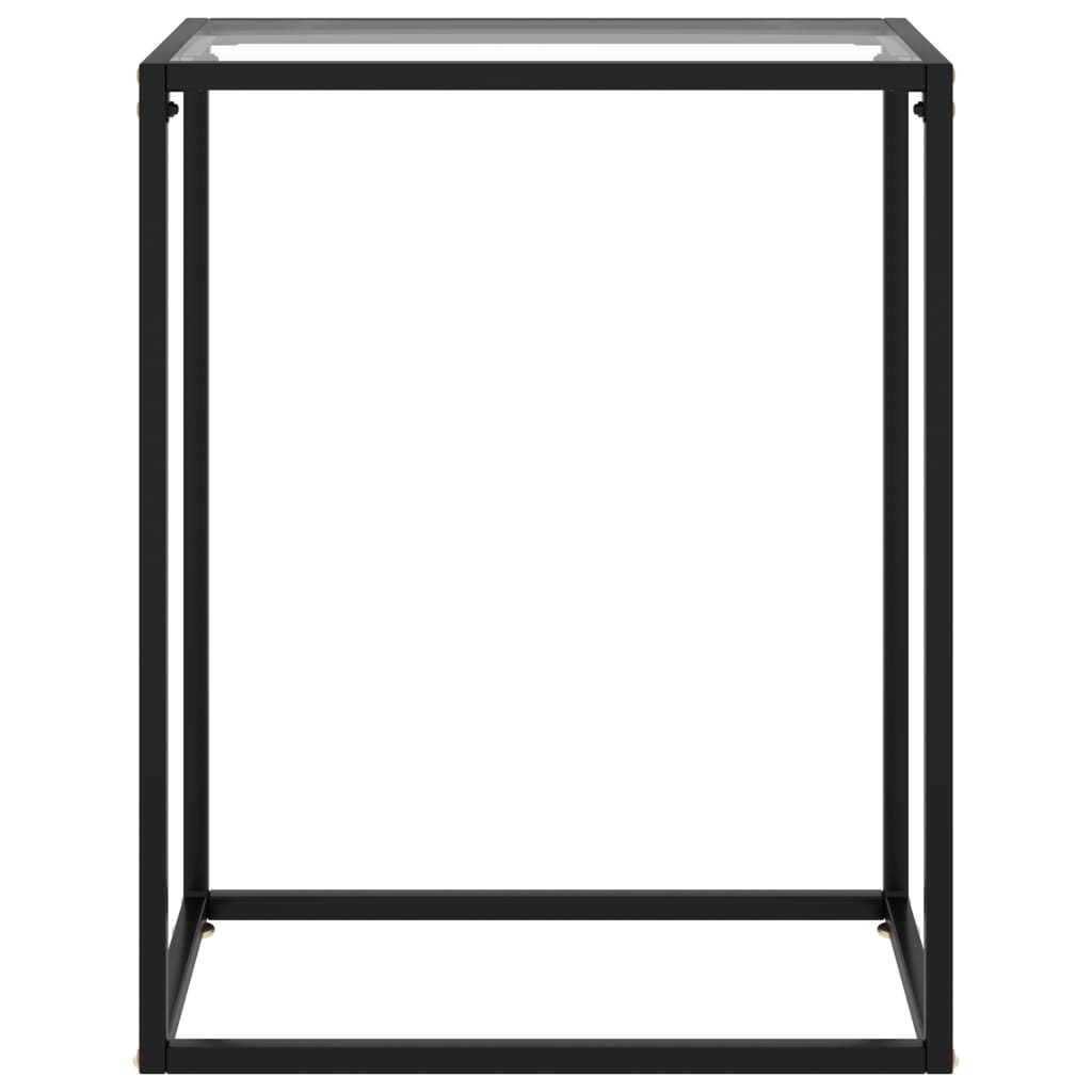 vidaXL Console Table Transparent 60x35x75 cm Tempered Glass