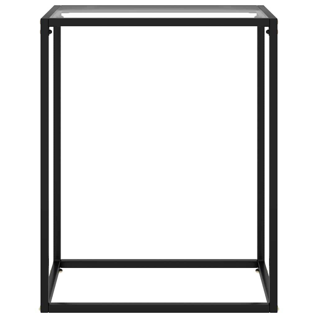 322803 vidaXL Console Table Transparent 60x35x75 cm Tempered Glass