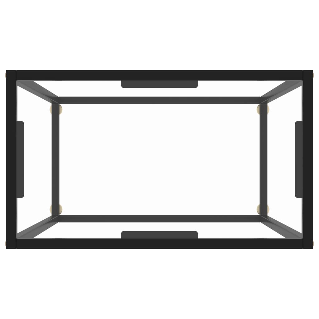 vidaXL Console Table Transparent 60x35x75 cm Tempered Glass