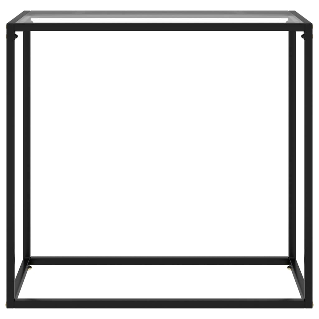 vidaXL Console Table Transparent 80x35x75 cm Tempered Glass
