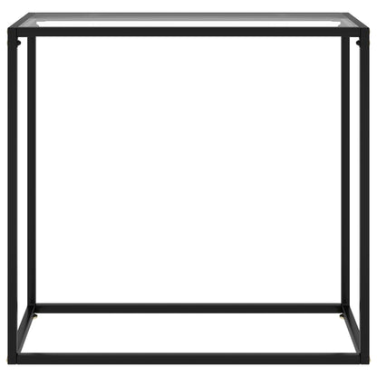 vidaXL Console Table Transparent 80x35x75 cm Tempered Glass