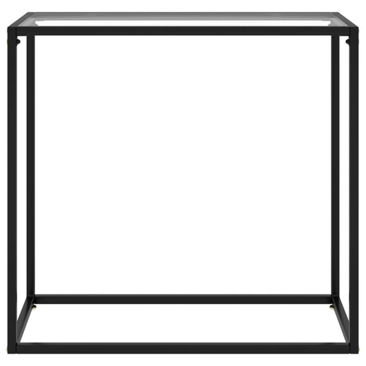 vidaXL Console Table Transparent 80x35x75 cm Tempered Glass
