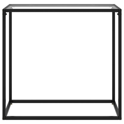 322807 vidaXL Console Table Transparent 80x35x75 cm Tempered Glass