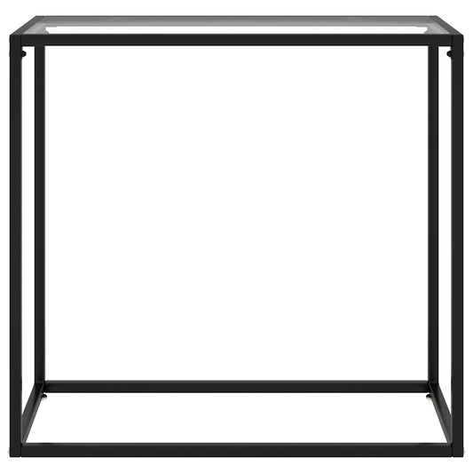 322807 vidaXL Console Table Transparent 80x35x75 cm Tempered Glass