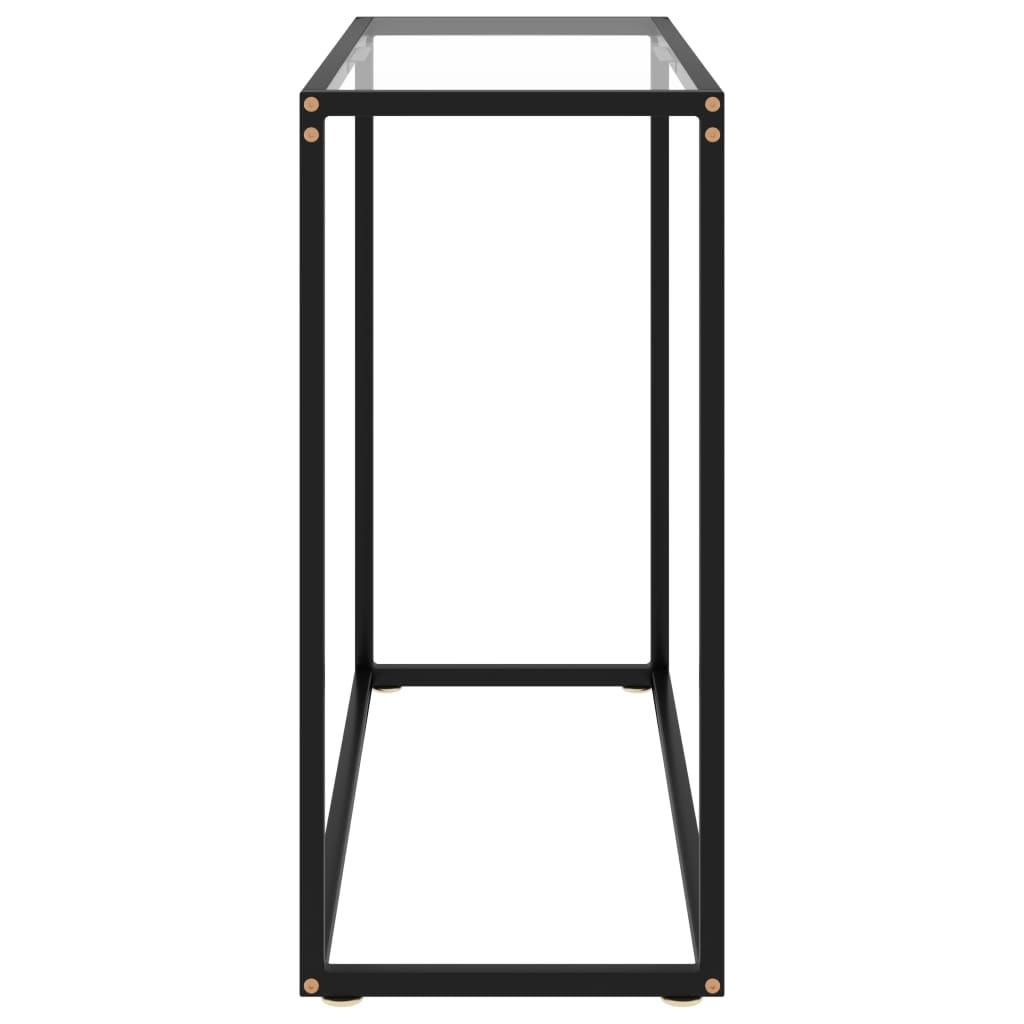vidaXL Console Table Transparent 80x35x75 cm Tempered Glass