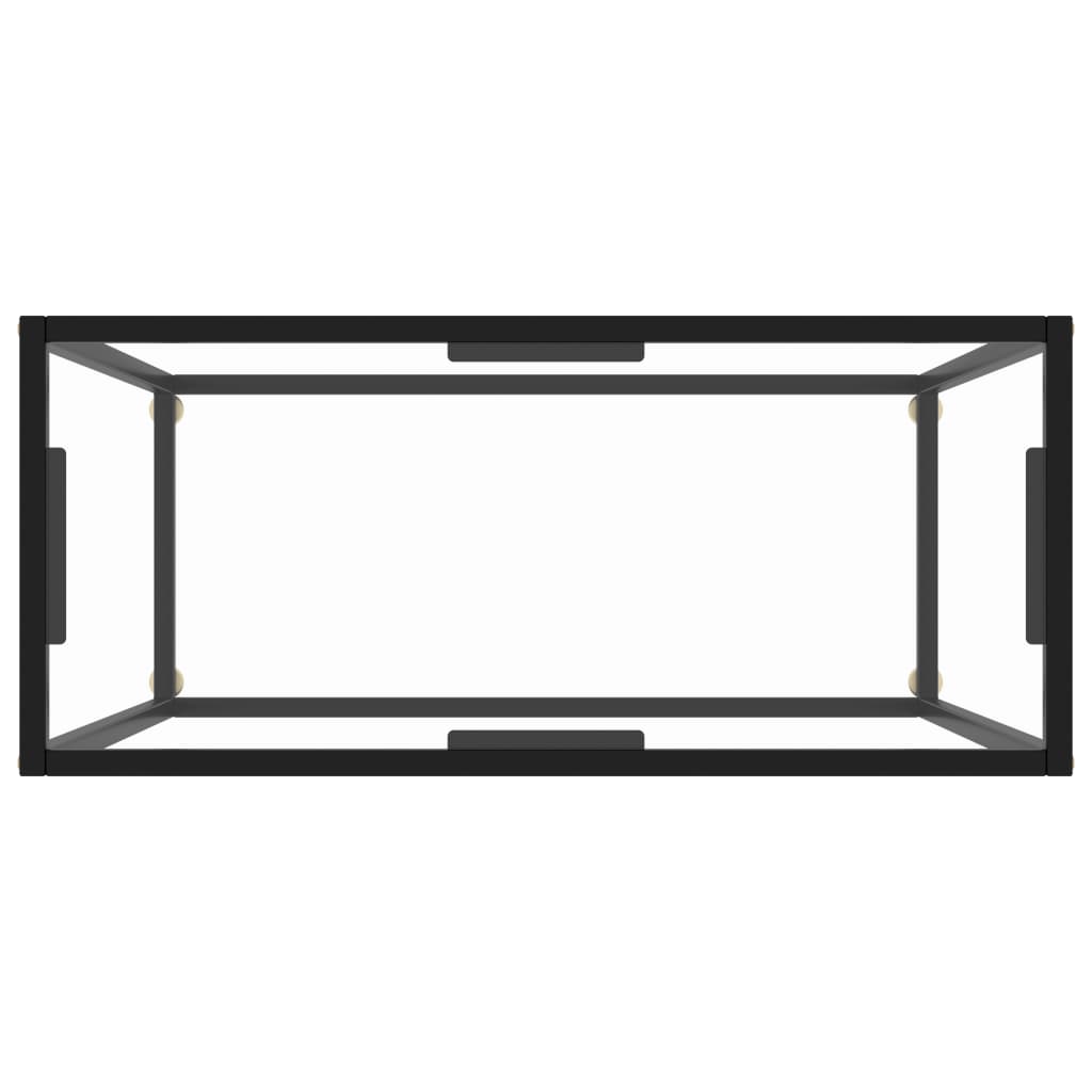 vidaXL Console Table Transparent 80x35x75 cm Tempered Glass