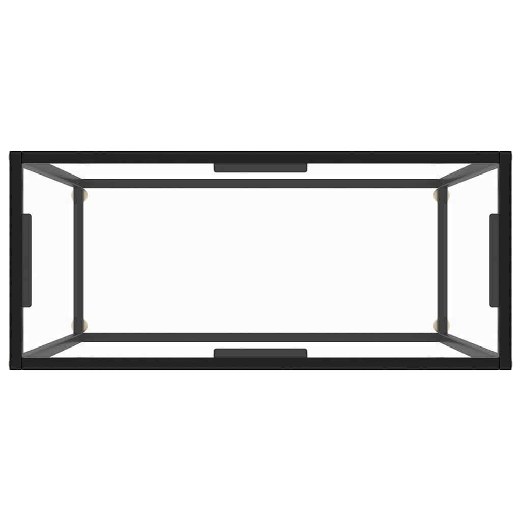 322807 vidaXL Console Table Transparent 80x35x75 cm Tempered Glass