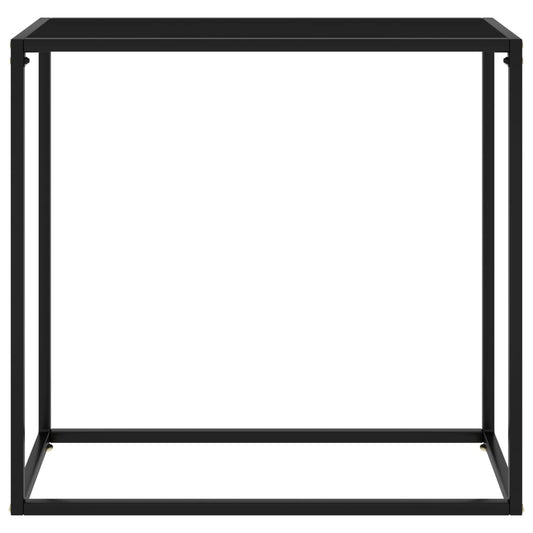 vidaXL Console Table Black 80x35x75 cm Tempered Glass