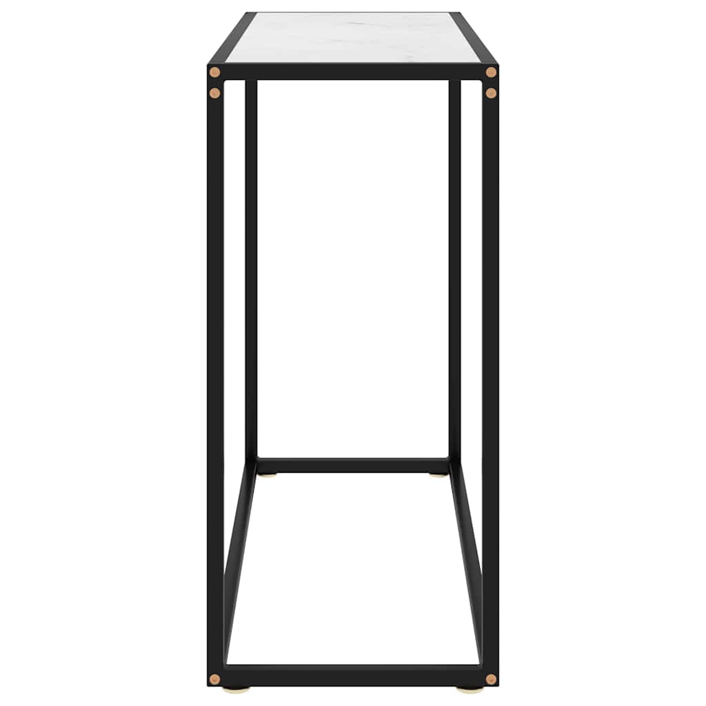 322809 vidaXL Console Table White 80x35x75 cm Tempered Glass