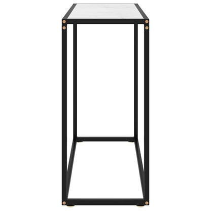 322809 vidaXL Console Table White 80x35x75 cm Tempered Glass