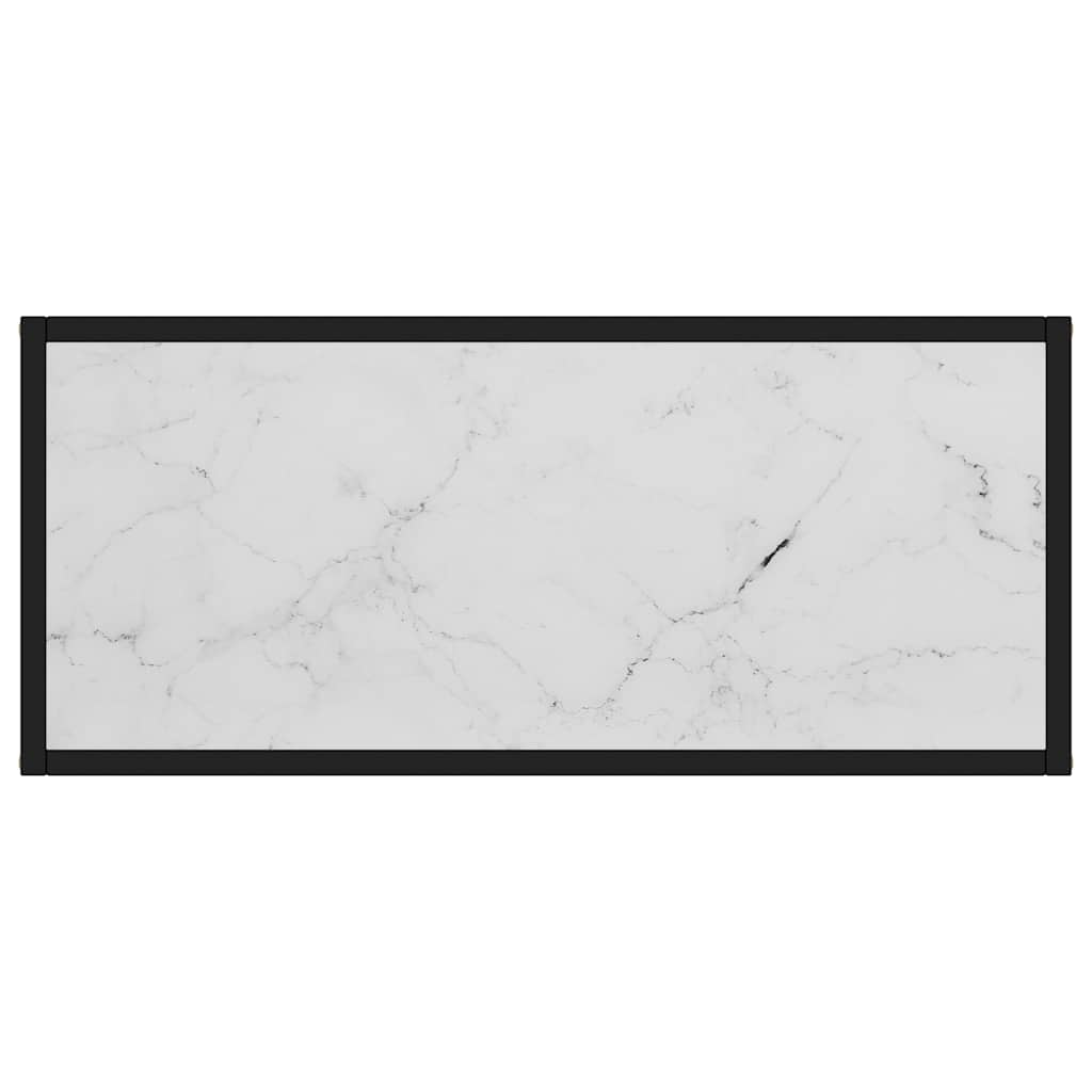 322809 vidaXL Console Table White 80x35x75 cm Tempered Glass