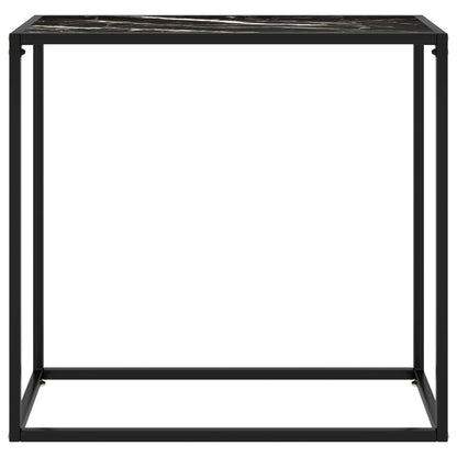 vidaXL Console Table Black 80x35x75 cm Tempered Glass