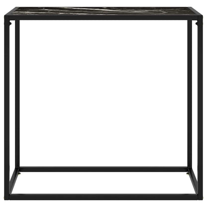 322810 vidaXL Console Table Black 80x35x75 cm Tempered Glass