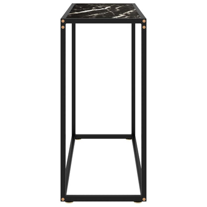 vidaXL Console Table Black 80x35x75 cm Tempered Glass