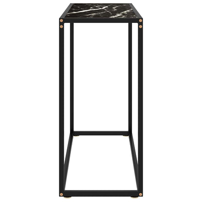 322810 vidaXL Console Table Black 80x35x75 cm Tempered Glass