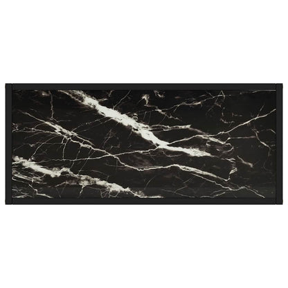 322810 vidaXL Console Table Black 80x35x75 cm Tempered Glass