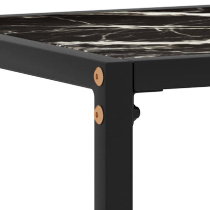 vidaXL Console Table Black 80x35x75 cm Tempered Glass