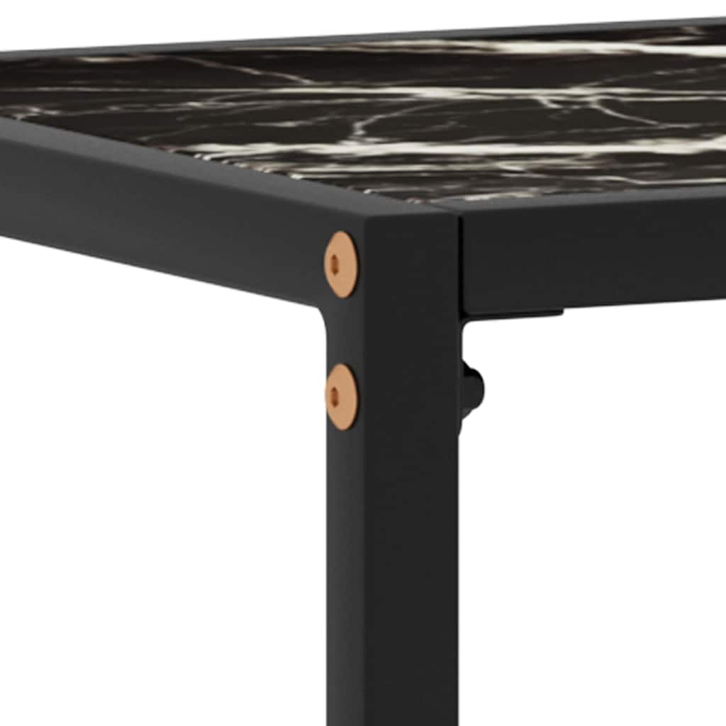322810 vidaXL Console Table Black 80x35x75 cm Tempered Glass