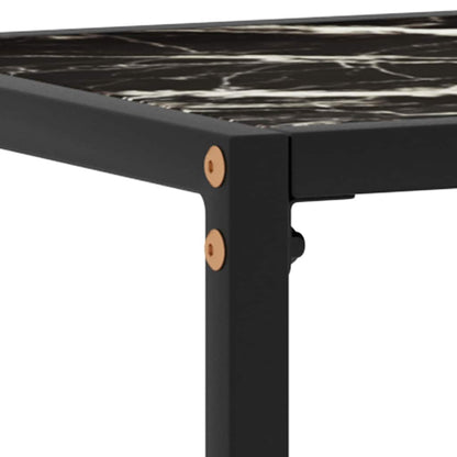 322810 vidaXL Console Table Black 80x35x75 cm Tempered Glass