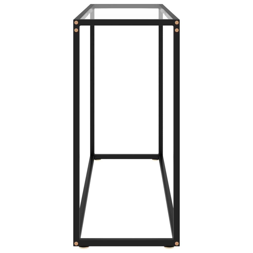 vidaXL Console Table Transparent 100x35x75 cm Tempered Glass