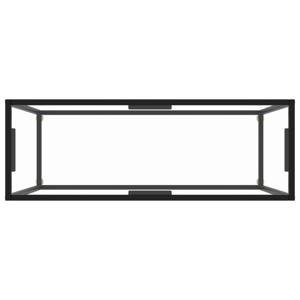 322811 vidaXL Console Table Transparent 100x35x75 cm Tempered Glass