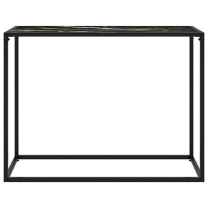 vidaXL Console Table Black 100x35x75 cm Tempered Glass
