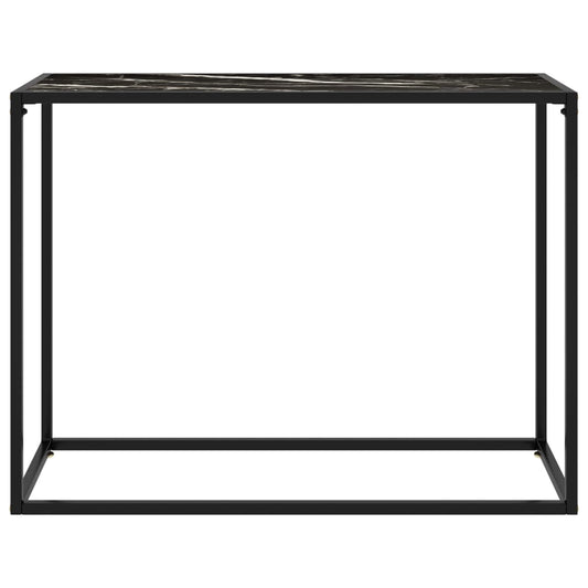 vidaXL Console Table Black 100x35x75 cm Tempered Glass