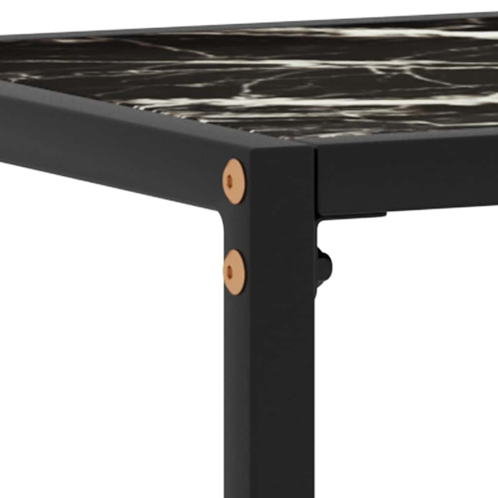 vidaXL Console Table Black 100x35x75 cm Tempered Glass