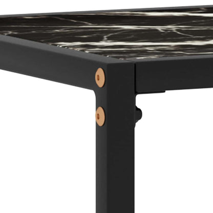 vidaXL Console Table Black 100x35x75 cm Tempered Glass