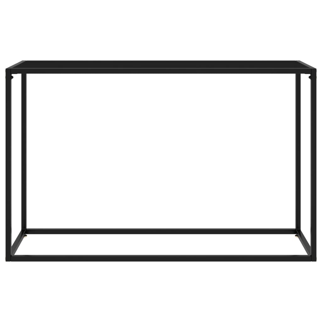 vidaXL Console Table | Black | Tempered glass, powder-coated steel | Medium