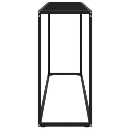 vidaXL Console Table | Black | Tempered glass, powder-coated steel | Medium