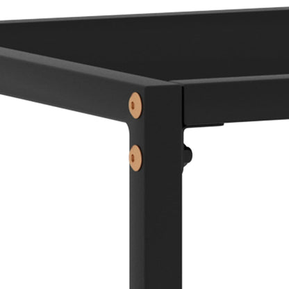 vidaXL Console Table | Black | Tempered glass, powder-coated steel | Medium